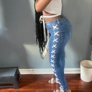 Laced Up Jeans